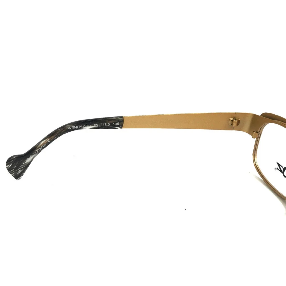 BOZ Eyeglasses Frames WENDY 0051 Black Striped Gold Cat Eye Full Rim 52-16.5-135